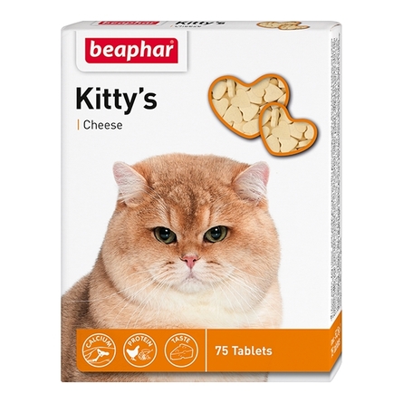 Beaphar Kitty's + Cheese Витаминизированное лакомство для кошек (с сыром), 75 таблеток – интернет-магазин Ле’Муррр